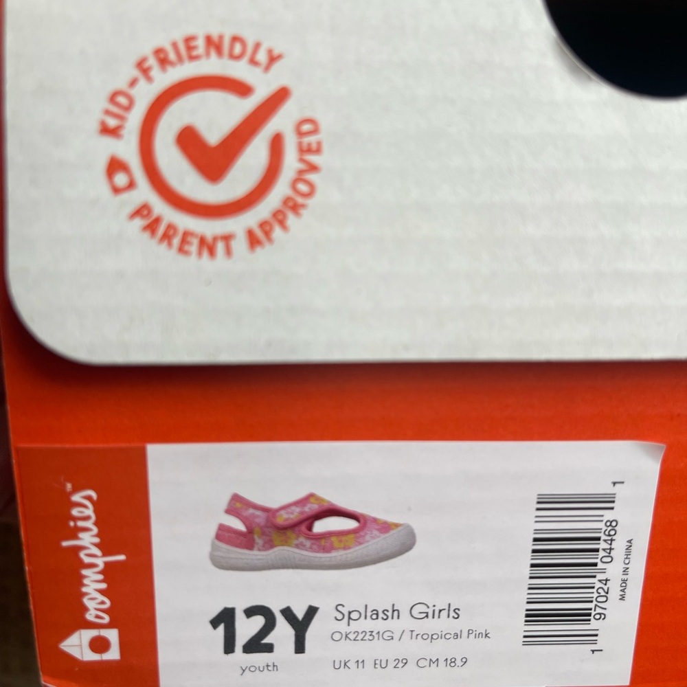 Oomphies Pink and Yellow Floral Kids Sandals - Picture 5 of 5